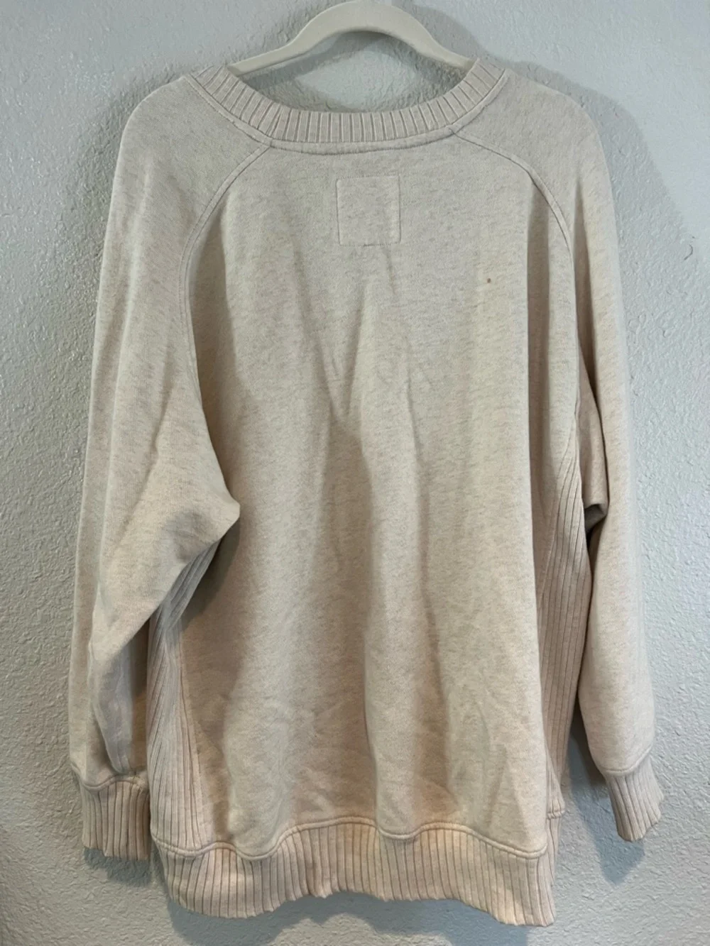 aerie Cream Knit Crewneck Sweatshirt - Picture 4 of 7
